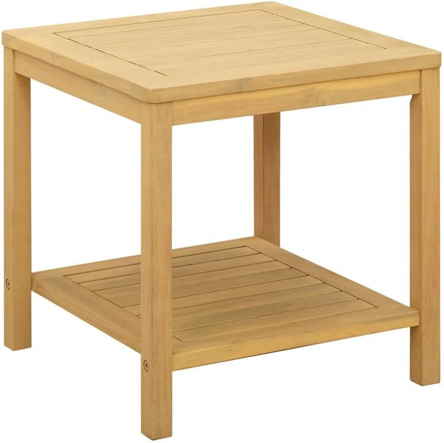 vidaXL Beistelltisch aus Akazie Massivholz in Braun, rustikal, B/T/H: 45 x 45 x 45 cm - Bild 1