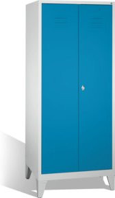 C+P Doppelspind Classic Garderobenschrank mit 2 Abteilen, H: 185 cm, B: 81 cm, T: 50 cm, Front Lichtblau und Korpus Lichtgrau - Bild 1