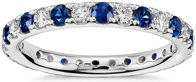 Huitan Schlichter Fingerring, Silber, Blau, Zirkonia, Damen - Bild 1
