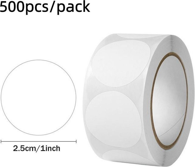 500 Stück Binchi Runde Siegelaufkleber Transparent Wasserdicht mit Starkem Kleber für Verpackungen und Geschenktüten - Bild 1