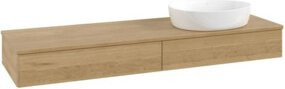 V&B Waschtischunterschrank Antao mit Beleuchtung ohne Frontstruktur, Farbe Honey Oak, B/T: 160 x 50 cm - Bild 1
