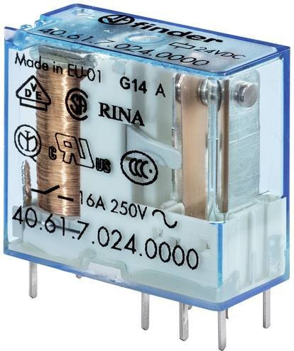Finder Printrelais 40.61.9.012.4000 12 V/DC 16A 1 Wechsler transparent - Bild 1
