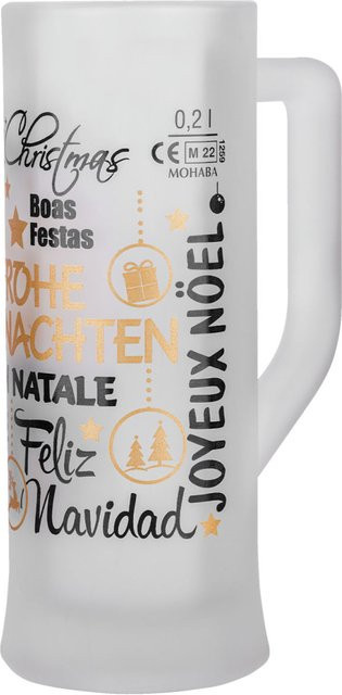 Mohaba Glühweinbecher Karlsseidel mit Eichstrich, 6er Pack, weiß transluzent, 265 ml - Bild 1