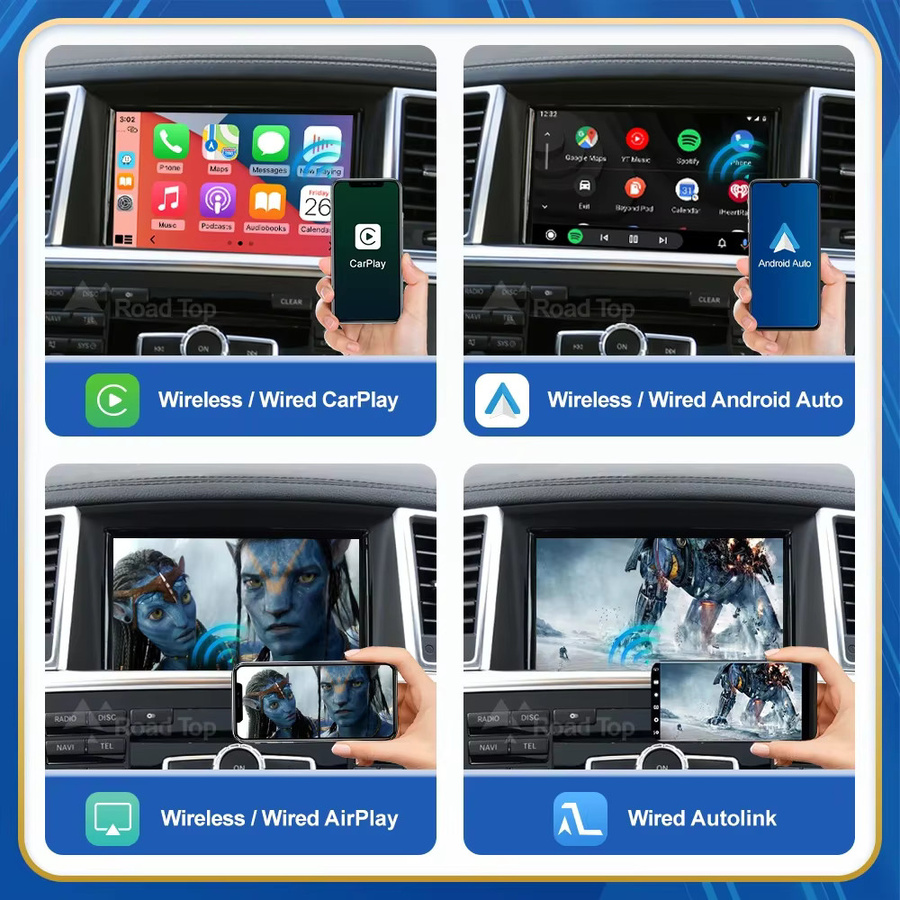 AUTOABC Drahtlose CarPlay und Android Auto Navigation für Mercedes Benz GLA CLA GLK SLK CLS W204 W176 W246 X204 C117 NTG4.5/4,7 Modelle 2011-2015 mit Bluetooth - Bild 3