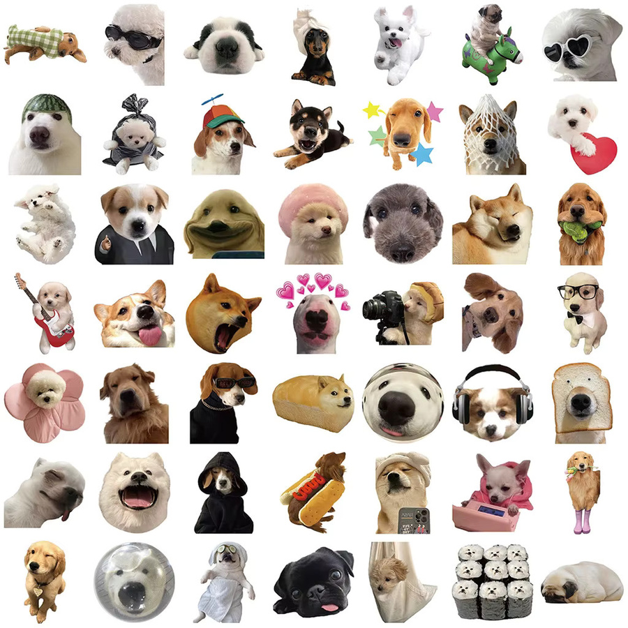 50 Stück Puppy Therapie Aufkleber Set von YourLife Store in Multicolour für Schulbedarf und Lunchboxen - Bild 5