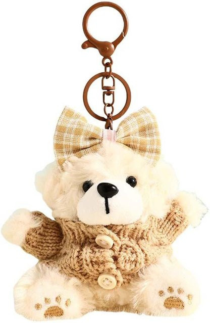 Schlüsselanhänger Plüschbär, gelb, Unisex - Bild 1