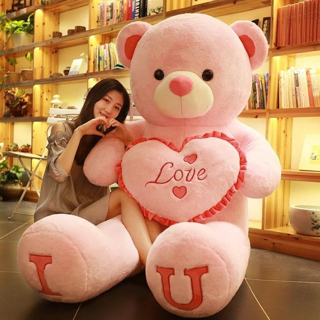 Kidsly Teddybär Riese, Plüschtier, Rosa, 100cm - Bild 1