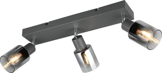 Reality Spot Cadiz 3-flg. Strahler aus Metall und Glas in Anthrazit B: 42,5 cm, H: 17 cm, T: 8,5 cm, E14 - Bild 1