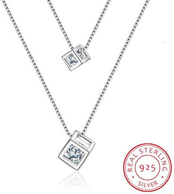YIRAN Jewelry Halskette, 925 Sterling Silber, Zirkonia, Damen - Bild 1