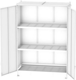 Regalcontainer BAUER CEN 33-3 IBC aus Stahl mit Doppelflügeltor, Farbe: orange, B/T/H: 389,5 x 158,5 x 499,5 cm - Bild 1