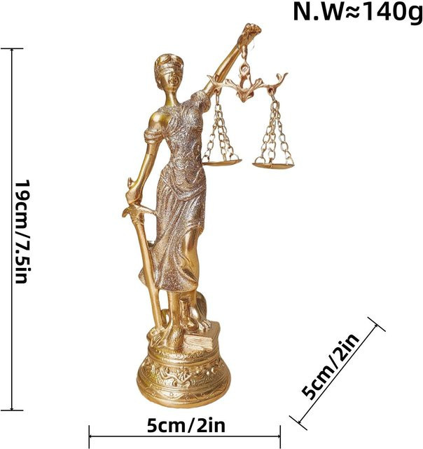 Yiran Furniture Moderne Göttin des Reichtums Statue aus Harz in Gold oder Silber als Tischdeko und Geschenk - Bild 1
