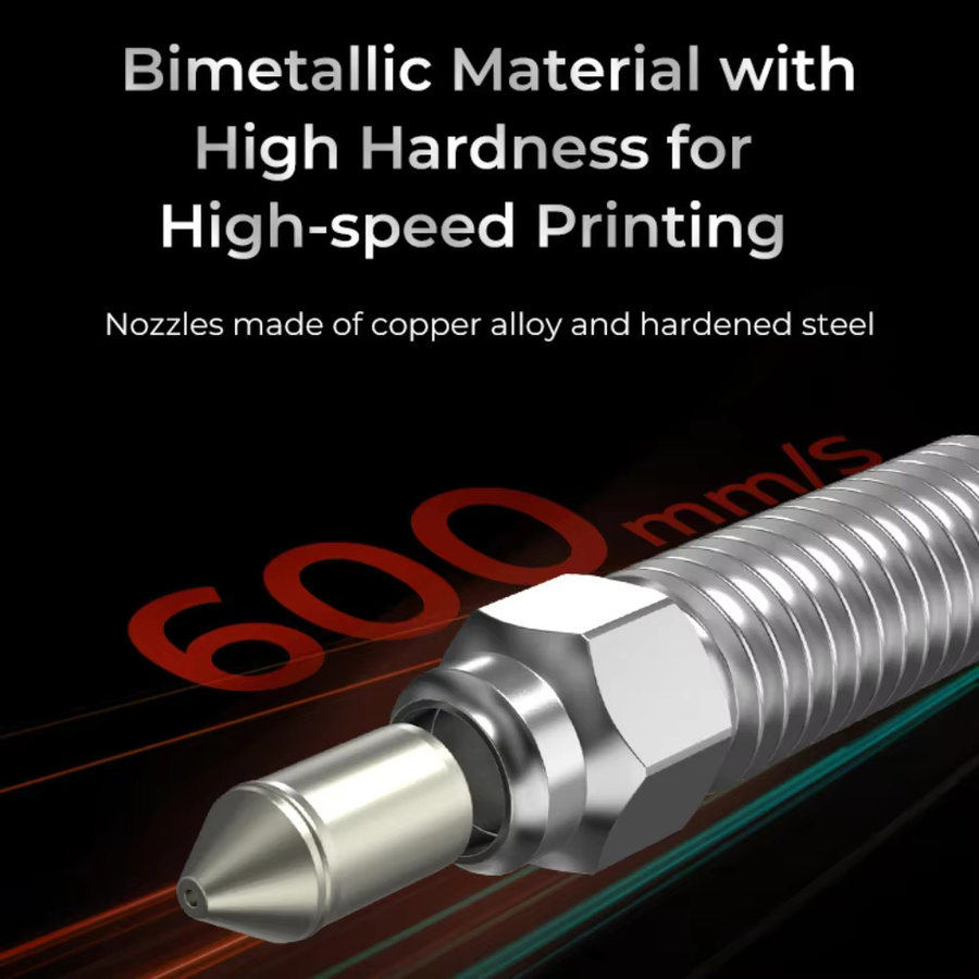 Creality High Flow Düsenset aus Bimetall in Silber für K1, K1 Max und Ender-3 V3 KE - Bild 4