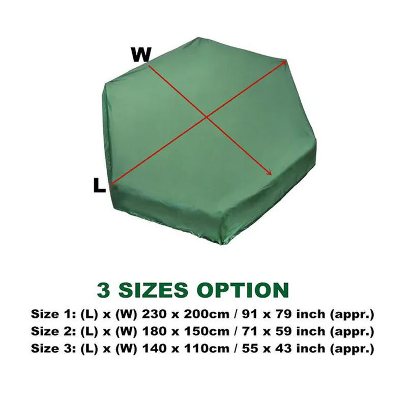 Kidsly Sandkastenabdeckung und Pool-Schutzhülle aus Polyester, grün, oval, Breite: 230 cm - Bild 4