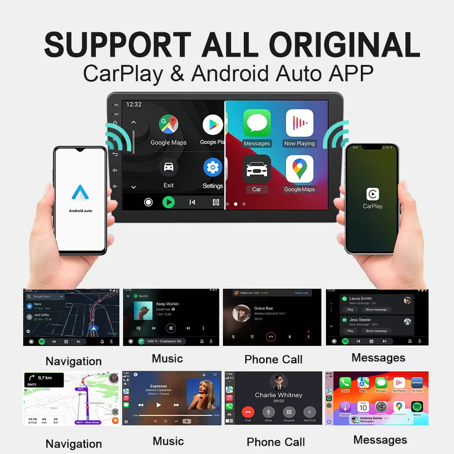 Icreative Mini Kabelloser CarPlay & Android Auto Adapter 2-in-1 Dongle in Schwarz - Bild 2