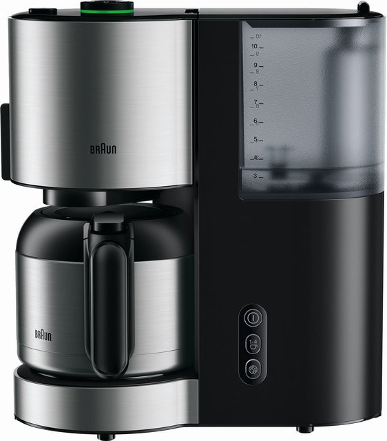 IDCollection KF 5105 Filterkaffeemaschine mit Thermoskanne in Braun, Schwarz und Silber mit Edelstahl-Elementen, Entkalkungsprogramm und herausnehmbarem Wassertank - Bild 1