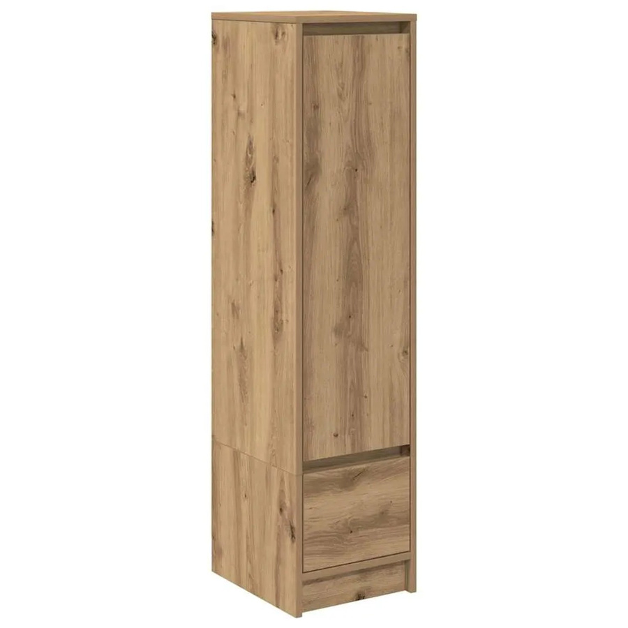 vidaXL Highboard Artisan-Eiche in Braun mit Türen und Schubladen, B/T/H: 29,5 x 34 x 119,5 cm - Bild 2