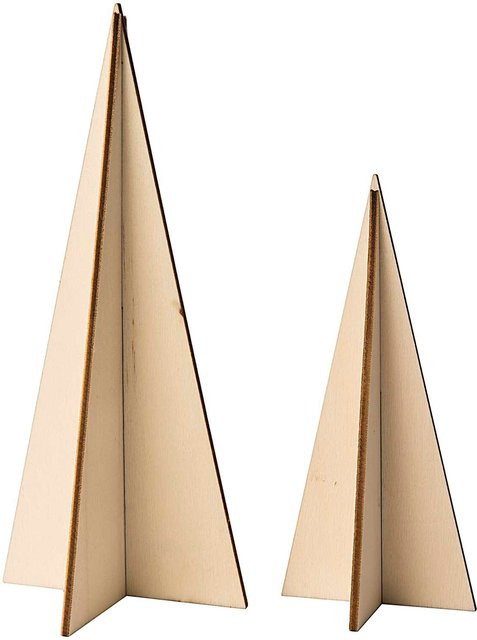 Rico Design Stecktanne gerade aus Holz, 2 Stück für Weihnachten - Bild 1