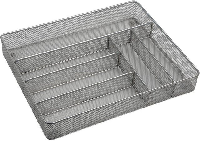 Kesper Besteckkasten aus Metall mit Trennfächern, Silber, B/H/L: 30,5 x 5,5 x 36,8 cm - Bild 1