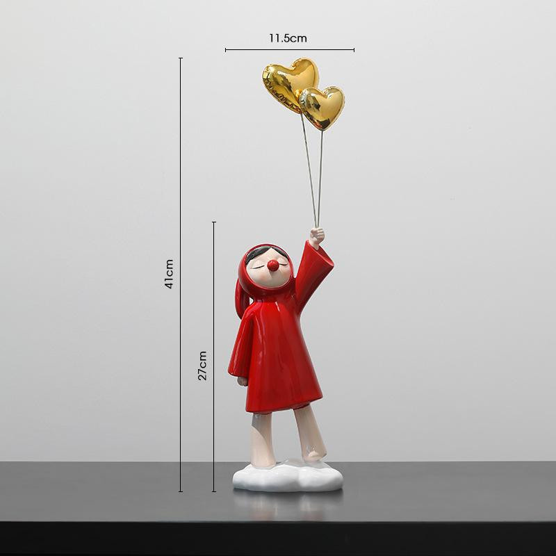 Kreative Ballonmädchen Tischdekoration für Wohnzimmer und Büro, Höhe: 41,0 cm - Bild 2