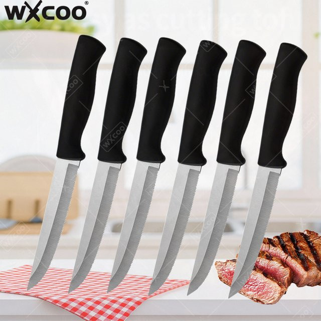 WXCOO Edelstahl-Steakmesser für Fleisch, Obst und Gemüse - Bild 1
