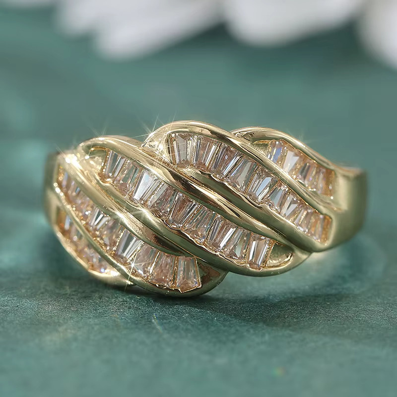 YoYo Ringe, Vintage, Gold, Zirkonia, Damen - Bild 2