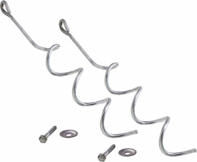 Spielturmking Bodenanker Set SPIRALE aus Edelstahl in Silber, Höhe: 50 cm - Bild 1