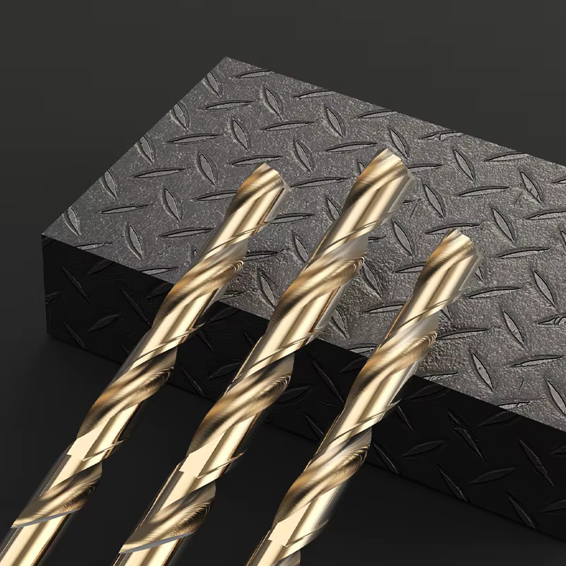 Huhao 13-teiliges Spiralbohrer-Set aus HSS mit Titanbeschichtung, Gold, 1–6,5 mm, Rundschaft für Holzbearbeitung - Bild 1