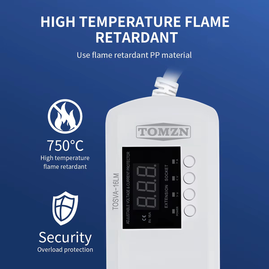 TOMZN TOSVA-16LM Überspannungsschutz mit 4 AC-Steckdosen und USB Typ-C in Weiß - Bild 2