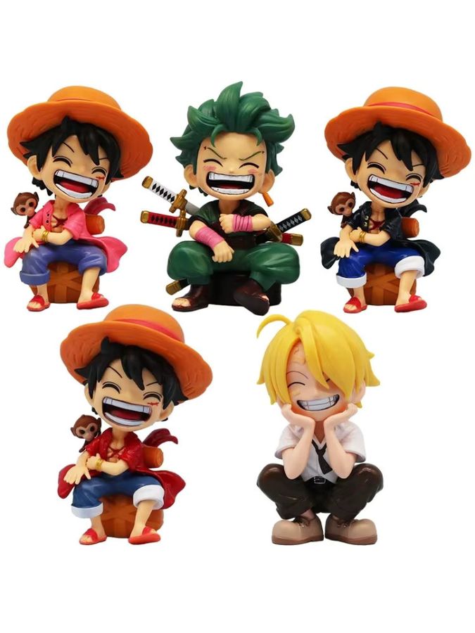 Bandai One Piece Anime Figur Luffy lachend multicolor, Höhe: 13 cm - Bild 5