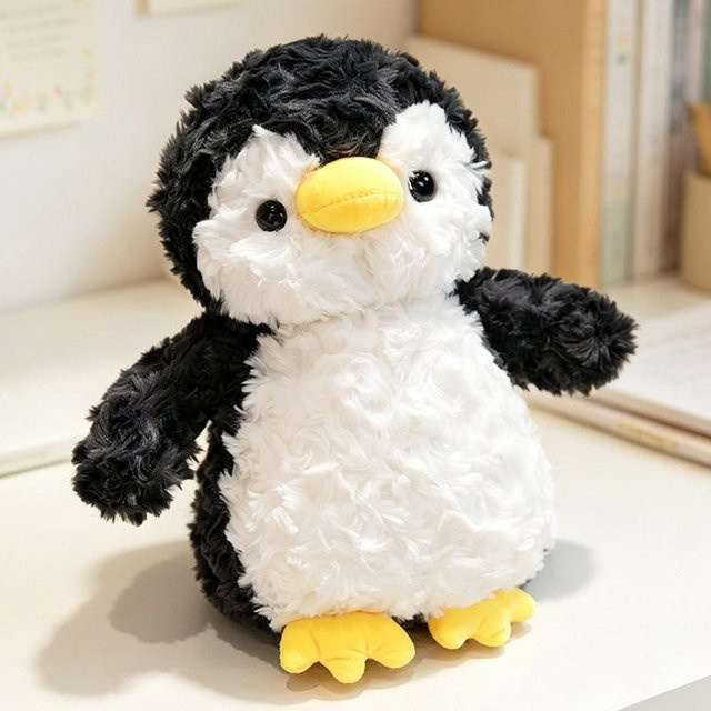 Yiran Health & Beauty Kawaii Pelziger Pinguin Plüschtier, 22cm - Bild 1