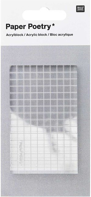 Rico Design Paper Poetry Acryl-Stempelblock transparent B: 5 cm, H: 7 cm - Bild 1