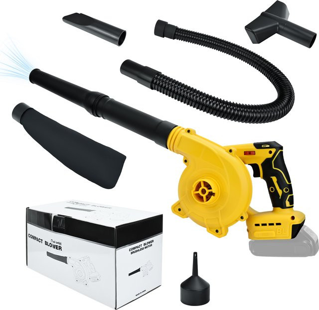 Dewalt 2-in-1 Akku-Laubbläser und Staubsauger Gelb, bürstenloser Motor, 6-Gang, 180 MPH, passend für Dewalt 20V Akku (ohne Batterie) - Bild 1