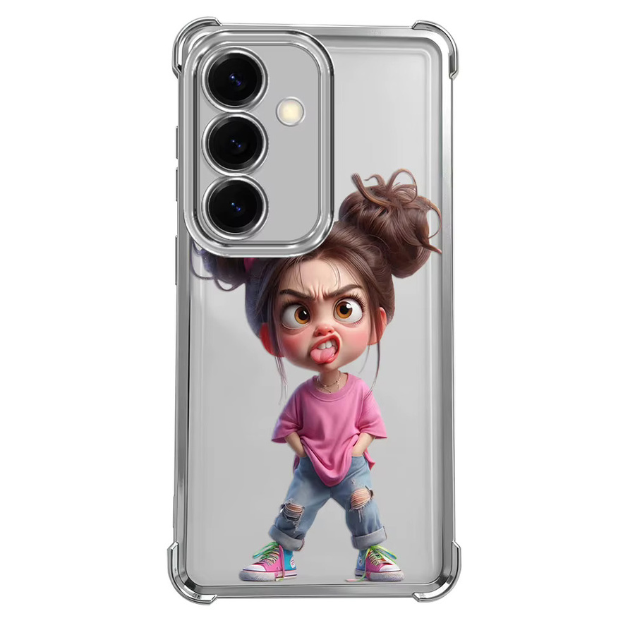Handyhülle Angry Girl für Samsung Galaxy A13 A15 A16 A17 A21s A24 A25 A26 A33 A35 A36 A52 in Multicolour - Bild 4
