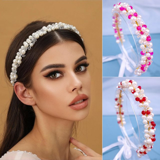 Haarbänder, Perle, Strass, Blume, Kristall, Damen - Bild 1