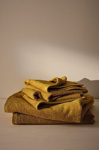 Jotex DARCY Handtuch-Set 4er-Pack aus Baumwolle in Gelb - Bild 1