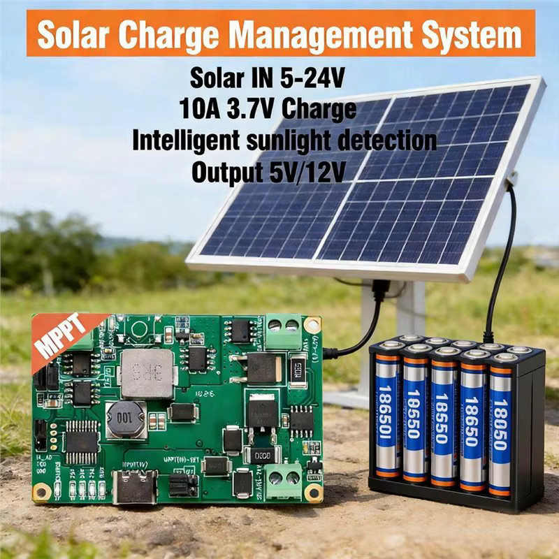 FULL-30W MPPT Solar Control Board DC5-24V 2A Solarpanel-Reglermodul mit USB-C für 3,7 V 18650 Lithium-Batterieladung in Grün - Bild 4