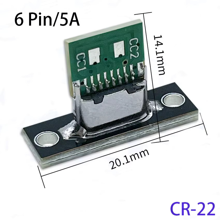 JCD USB-C Typ-C Buchsenanschluss USB 3.1 Ladeanschluss in verschiedenen Ausführungen (2-Pin, 4-Pin, 5-Pin, 6-Pin) für 3A/5A - Bild 3