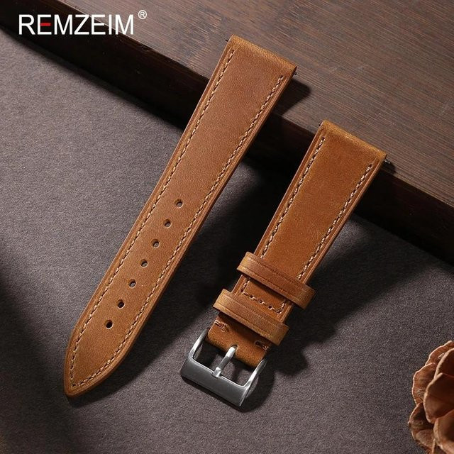 Uhrenarmband Leder, Vintage, hellbraun, Unisex, 22mm - Bild 1