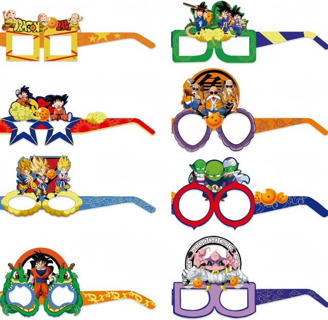 Bandai Dragon Ball Fotorequisiten, Papierbrillen, 8-16-teiliges Set - Bild 1
