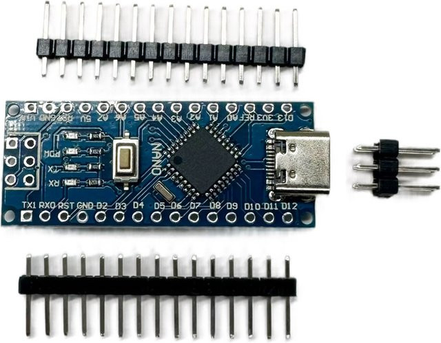 Arduino Pro Nano 3.0 Mini Mikrocontroller mit USB-C und Micro USB, ATmega328P, 16 MHz, Blau - Bild 1