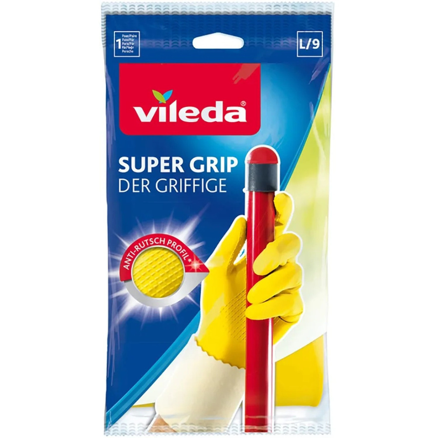 Vileda Universal Grip Reinigungshandschuh Gelb Matt Größe L - Bild 2