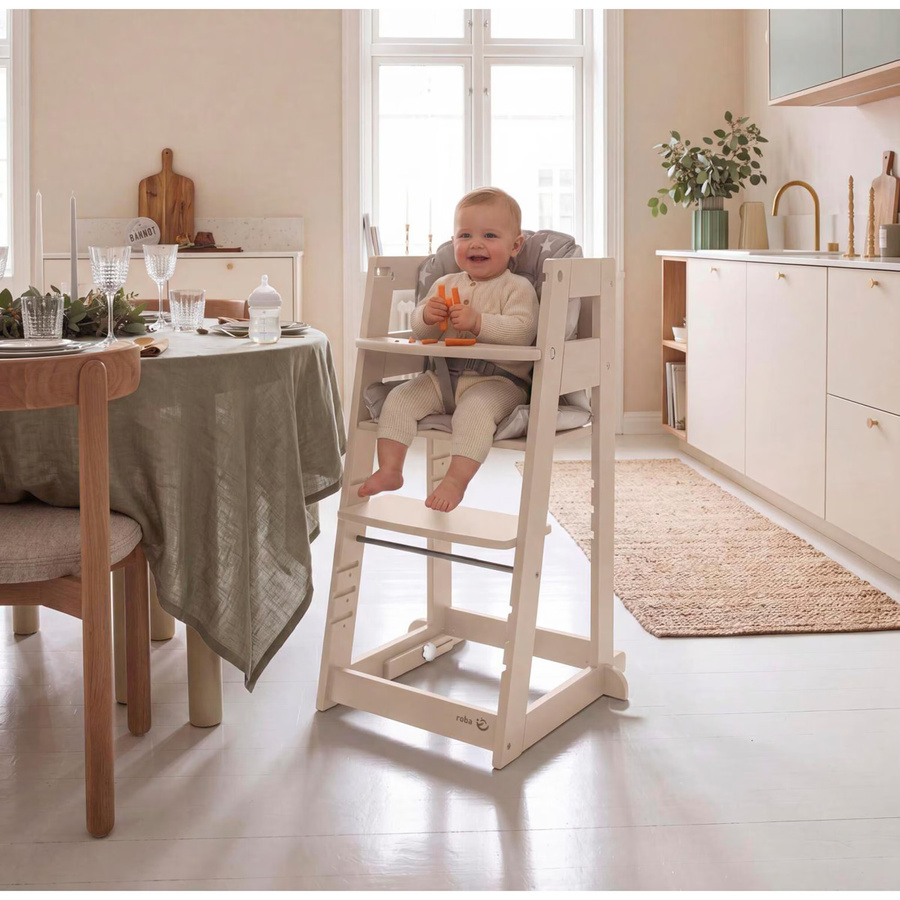 Roba Lernturm Sit & Step 2-in-1 aus Holz in Beige - Bild 2
