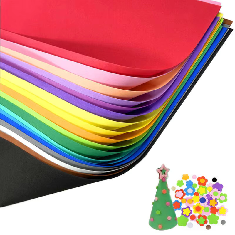 Bunte EVA-Schaumstoffplatten für Cosplay und DIY-Bastelprojekte, 2mm Dicke, B/H: 90 x 50 cm, Orange und Multicolour - Bild 4