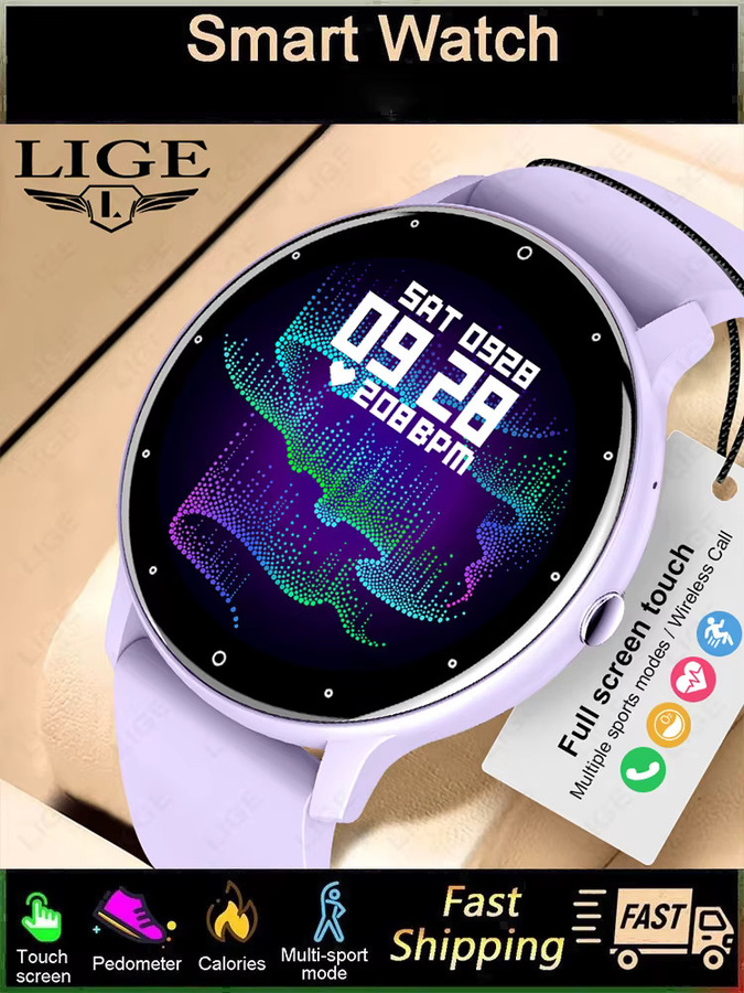 LIGE Smartwatch mit Bluetooth-Anruffunktion und IP67 Wasserdichtigkeit für Sport und Fitness, kompatibel mit Android und iOS - Bild 7