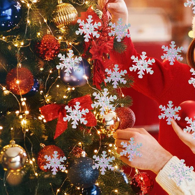 300 Stück Schneeflocken Konfetti aus Papier für Partys, Hochzeiten und Weihnachten - Bild 1
