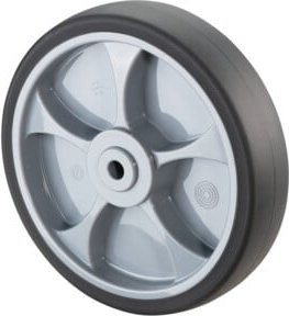 BS Rollen Gummirad in Schwarz und Braun aus Kunststoff (A85.162) - Bild 1