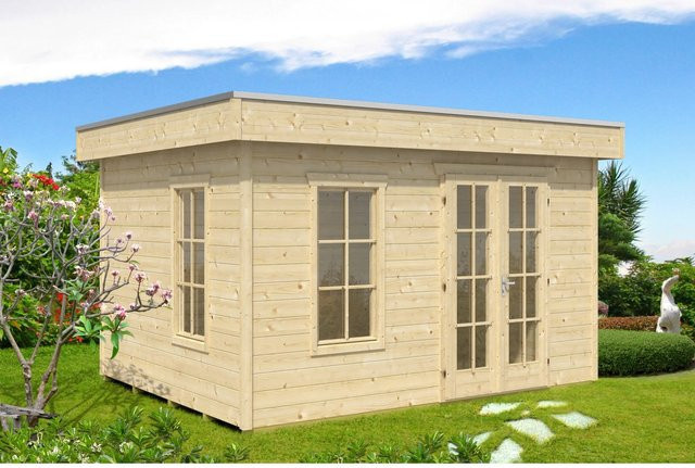 Skan Holz Gartenhaus Breda 2 aus Holz in Beige B/H/T: 420 x 255 x 380 cm - Bild 1