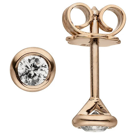 Colfem Ohrstecker 585 Rotgold, Diamant, Damen - Bild 1