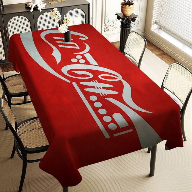 Wasserdichte rechteckige Tischdecke von Beau Maison in Rot, B/T: 90 x 140 cm - Bild 1