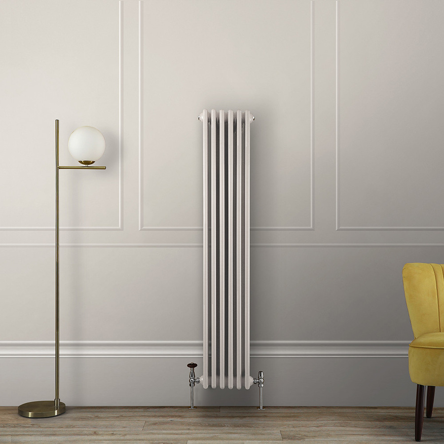 Regent Gliederheizkörper 2-säulig vertikal, Farbe: Weiß, Höhe: 150 cm, Breite: 29 cm - Bild 1